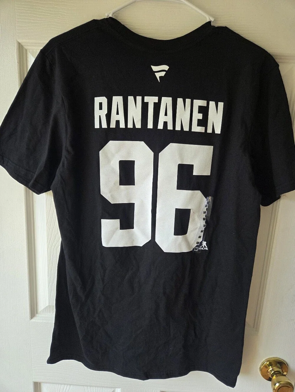 Fantatics Dallas Stars TShirt M Black Mikko Rantanen #96 Logo Hockey NWT NHL